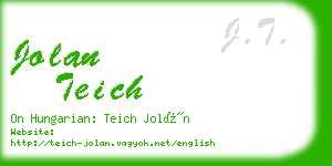 jolan teich business card